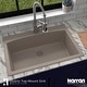 preview thumbnail 13 of 65, Karran Drop-In Quartz 33 in. 1-Hole Single Bowl Kitchen Sink Kit
