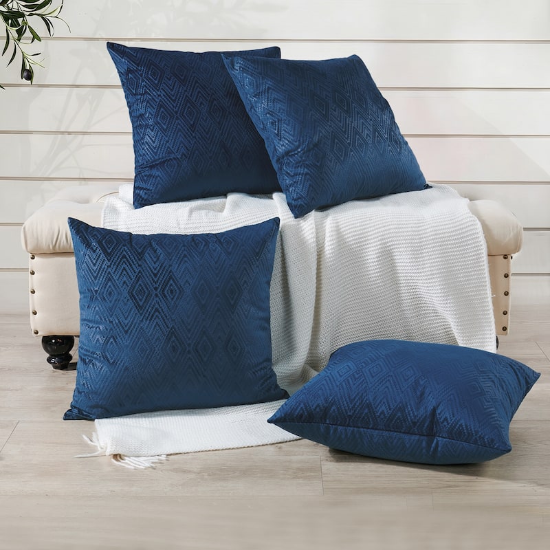 Tonopah Ikat Velvet Throw Pillow Cover Set, NO INSERT