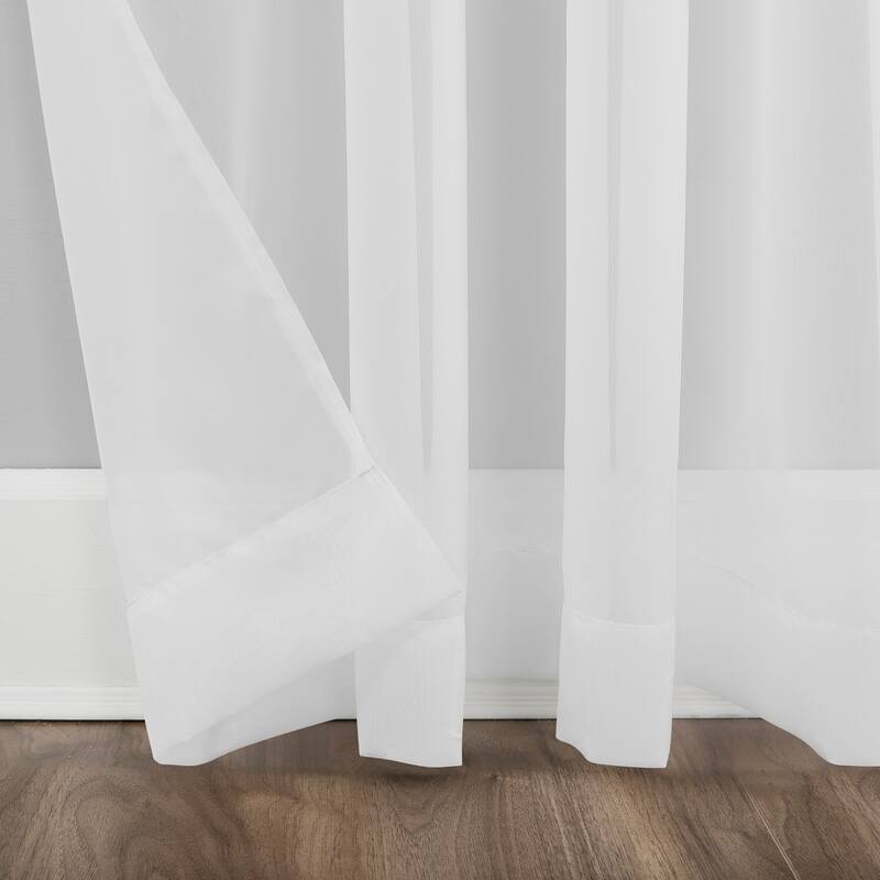 No. 918 Emily Voile Sheer Grommet Curtain Panel- Single Panel