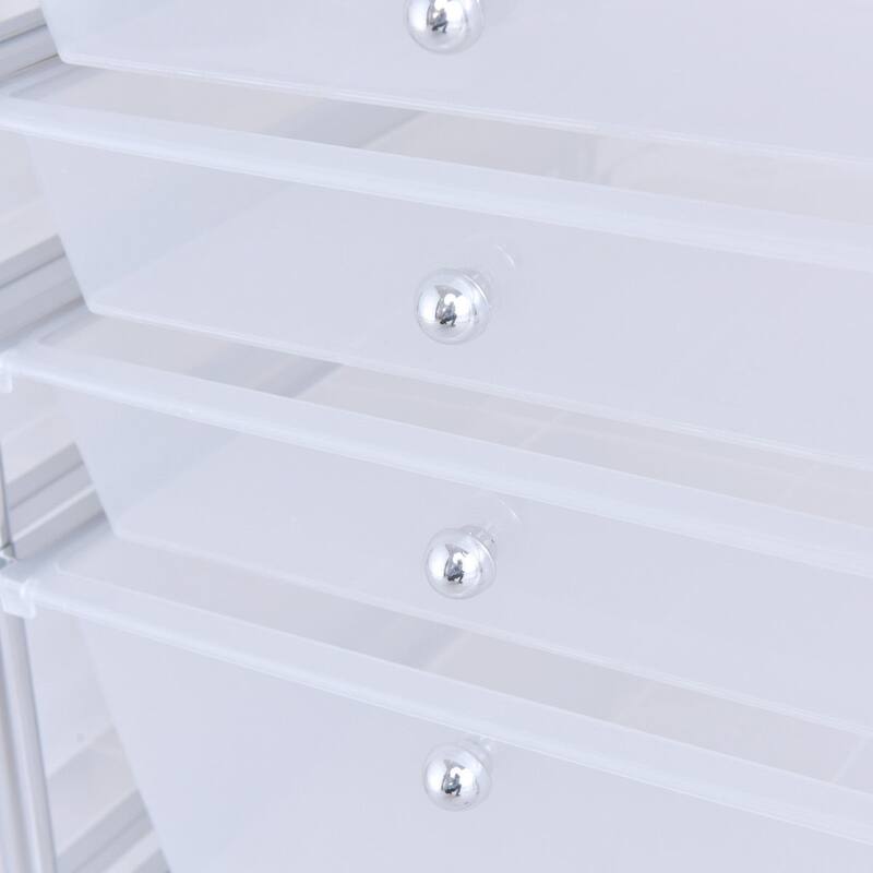 Gymax Office Rolling Cart 12 Storage Drawer Studio Organizer Bins