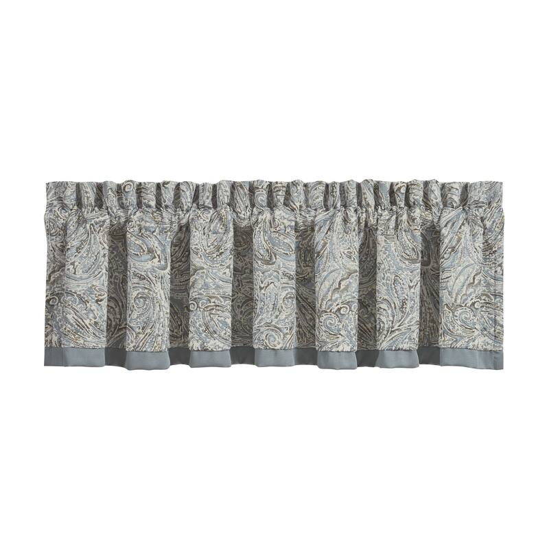 Five Queens Court Garrison Window Straight Valance - Spa