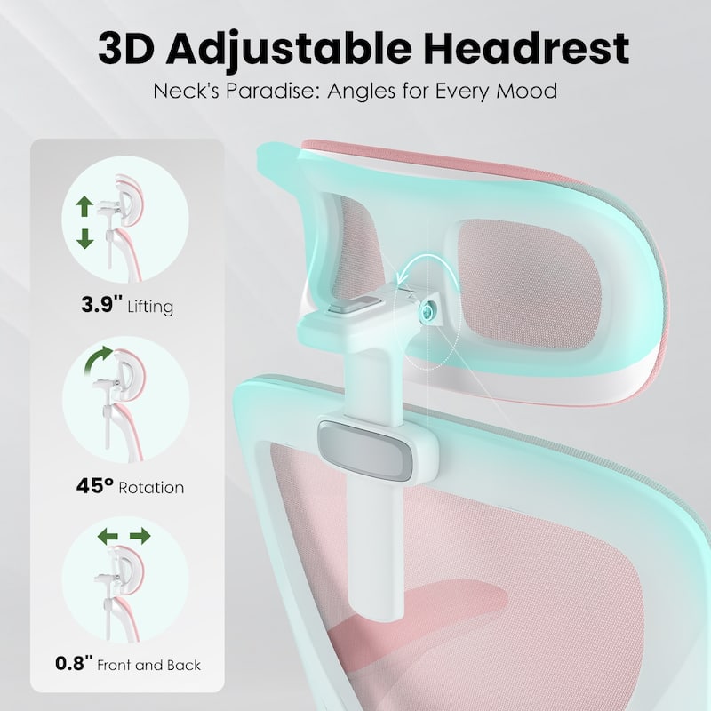 Ergonomic Office Chair With Headrest,High Back Computer Chair With Armrests And Adjustable Lumbar Support