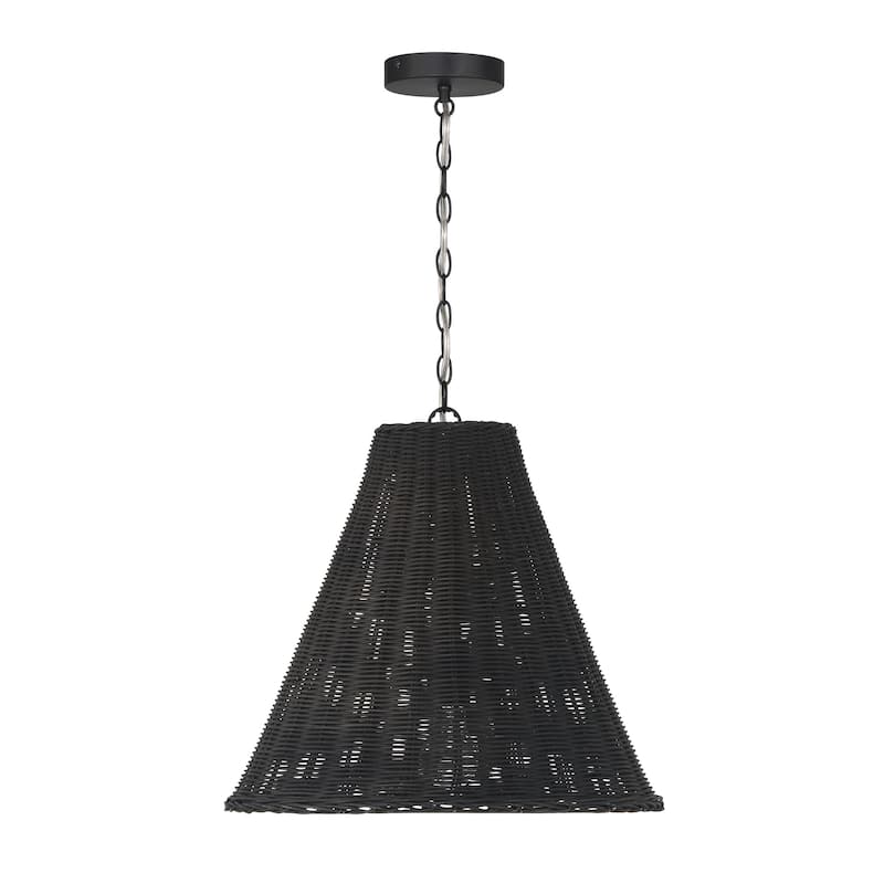 Rattan Taper Pendant Light