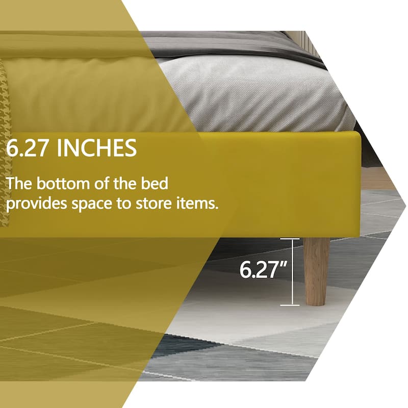 Alazyhome Upholstered Platform Bed Frame