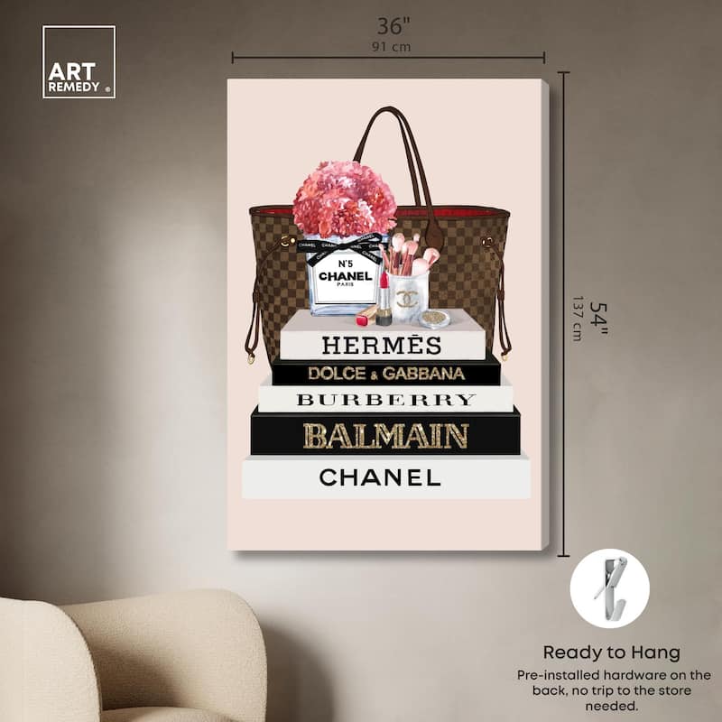 Pretty Spring Time Books Glam Canvas by Art Remedy, Gallery Wrapped