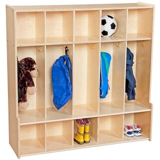 Contender 46.75" Wide 5-Section Locker with Seat and Storage - 46.75