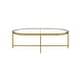 Gold coffee table glass charrot table oval end table - Bed Bath ...
