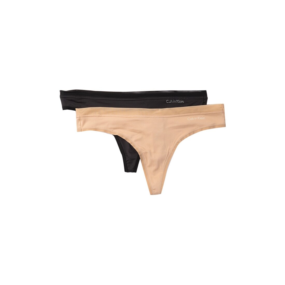 Womens Underwear Two Pack Thong Black & Mocca Medium