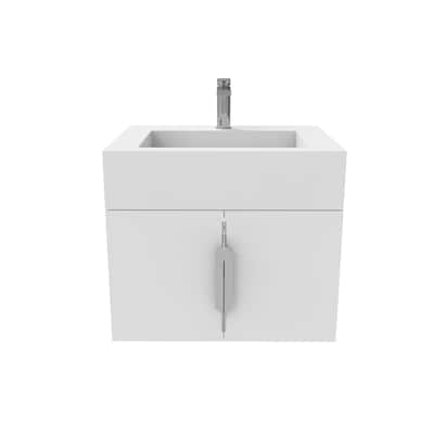 Nile 24-Inch Wall Mounted Bathroom Vanity Set w/ White Top