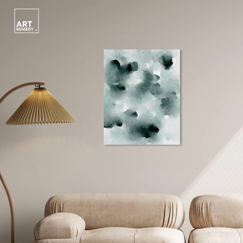 Art Remedy Diluted Smoke In The Snow Gallery Wrapped Watercolor Boho Abstracts