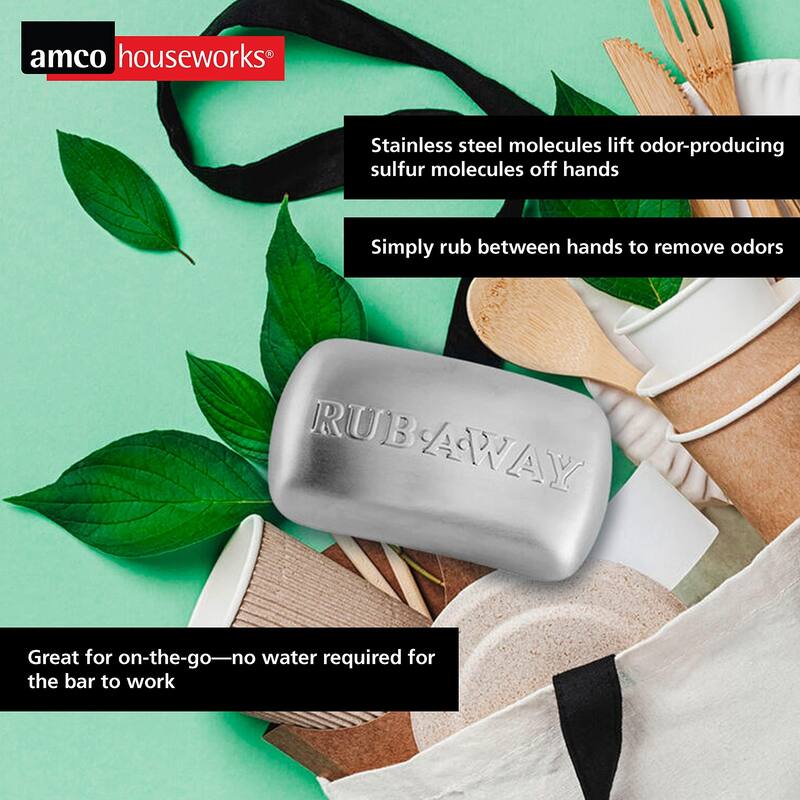 Amco Rub a Way Bar Odor Absorber - Silver