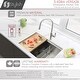 preview thumbnail 4 of 15, STYLISH 28 inches Workstation 60/40 Double Bowl Undermount 16 Gauge Stainless Steel Kitchen Sink with Accessories included