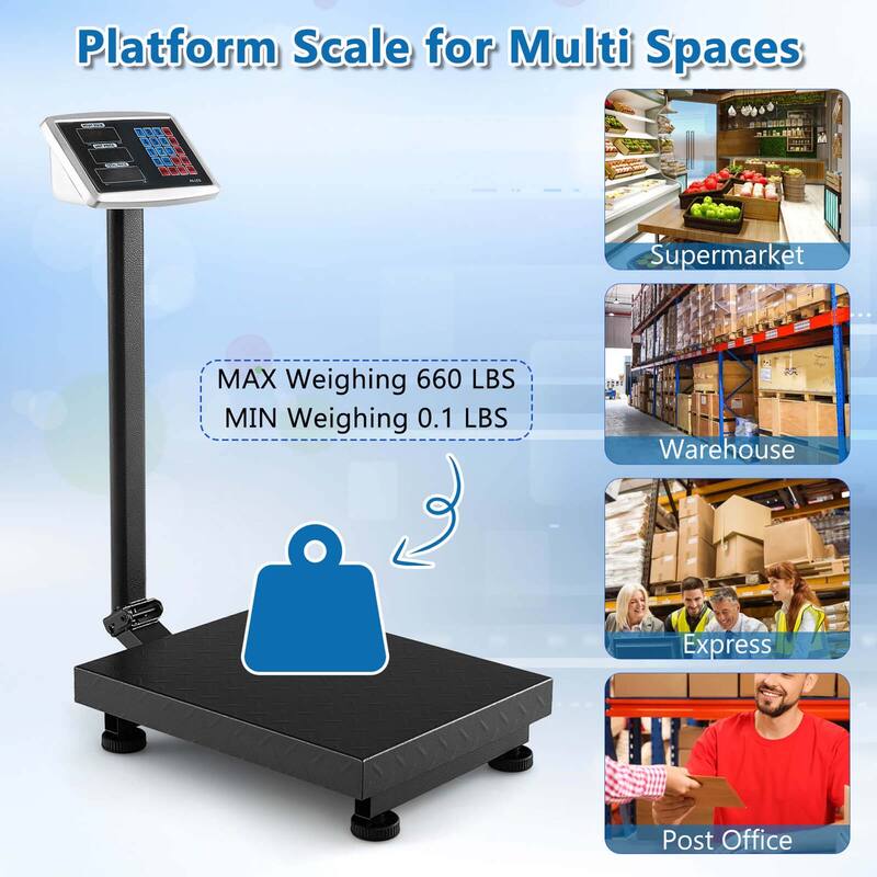 Computing Digital Platform Scale with Price Calculator LB/KG Unit - See Details