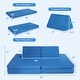 preview thumbnail 20 of 18, Costway 4-Piece Convertible Kids Couch or 2 Chairs Toddler to Teen - 66'' x 33'' x 21''