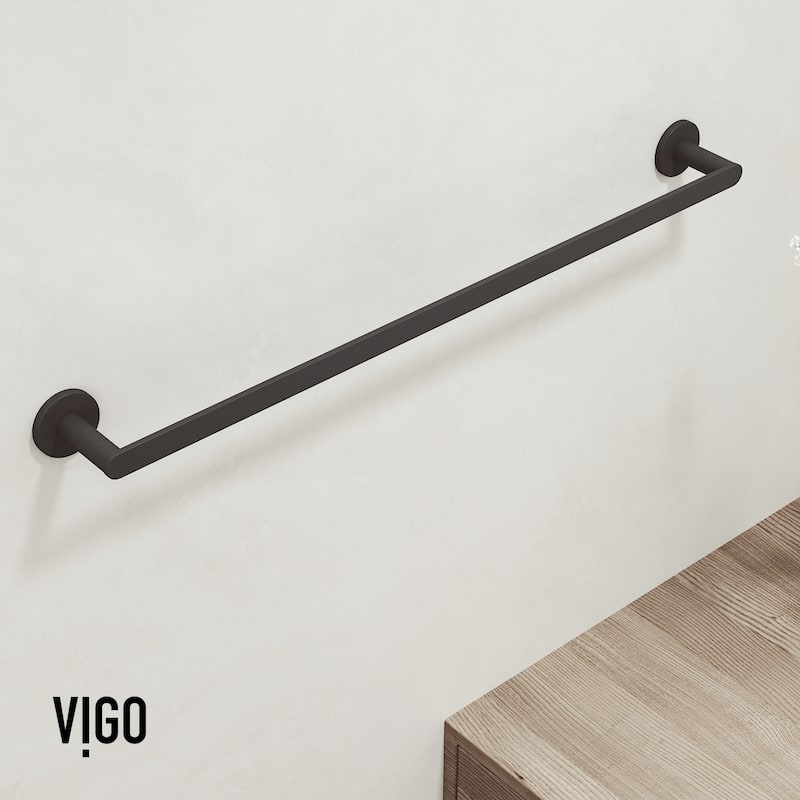 VIGO Arden 4-Piece Bathroom Hardware Accessory Set with 24 in. Towel Bar, Toilet Paper Holder, Hand Towel Holder, Hook