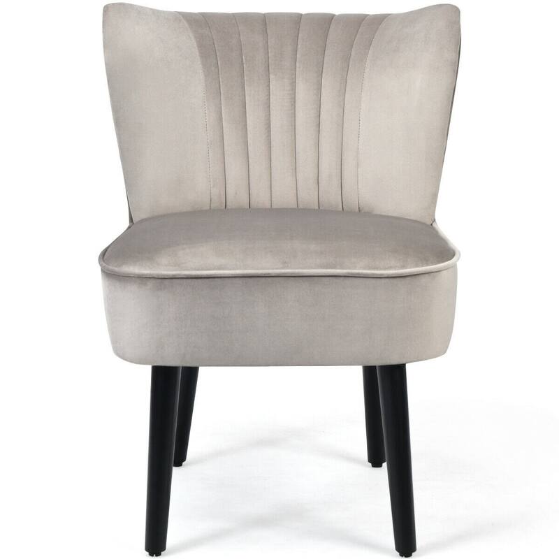 Set of 2 Armless Upholstered Leisure Accent Chair