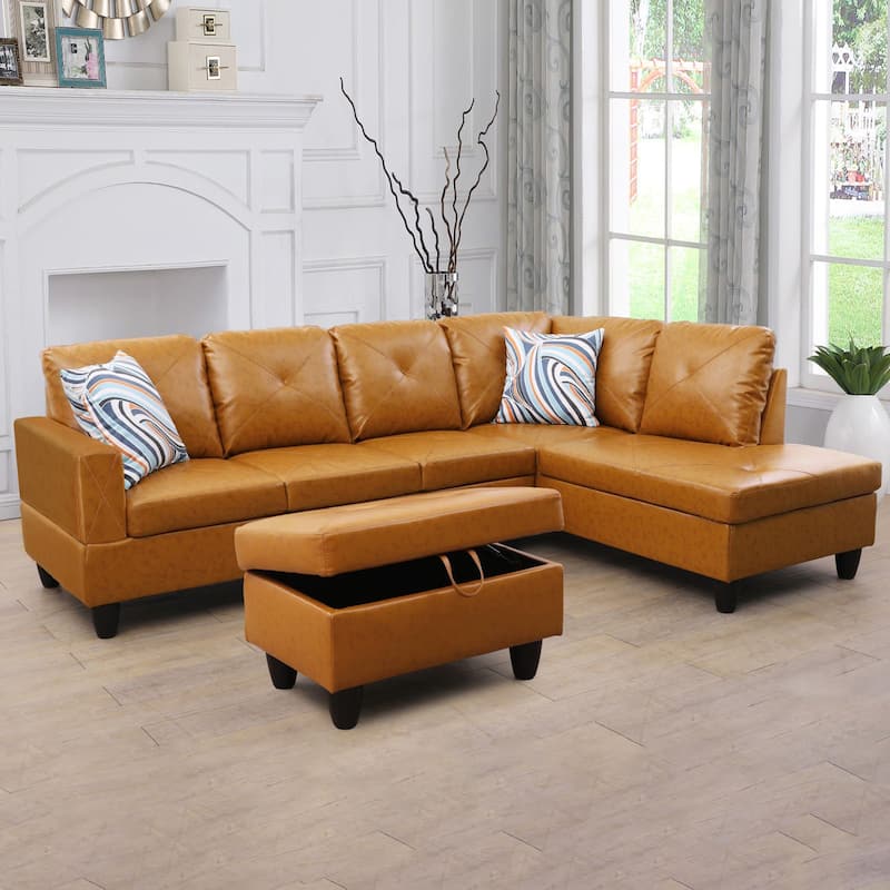 Ginger Rectangle Living Room Ottoman Foot Rest Stool
