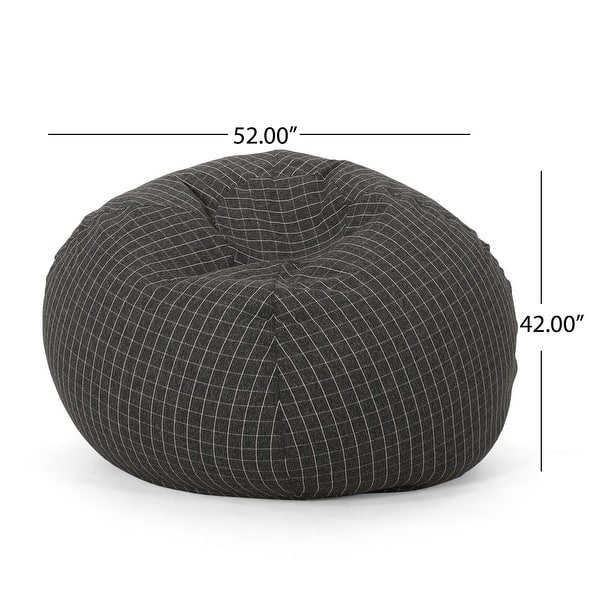 Hobson Modern 5 Foot Checkered Bean Bag by Christopher Knight Home ...