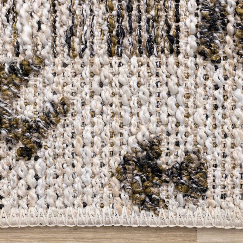 Alta Collection - Cream Grey Textured Area Rug