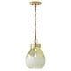 preview thumbnail 1 of 10, River of Goods Danna Gold and Cream Ombre Mercury Glass and Metal Bell Shade Pendant Light - 9"x 9"x 20/64" 9"x 9"x 20/64" - Gold/Cream