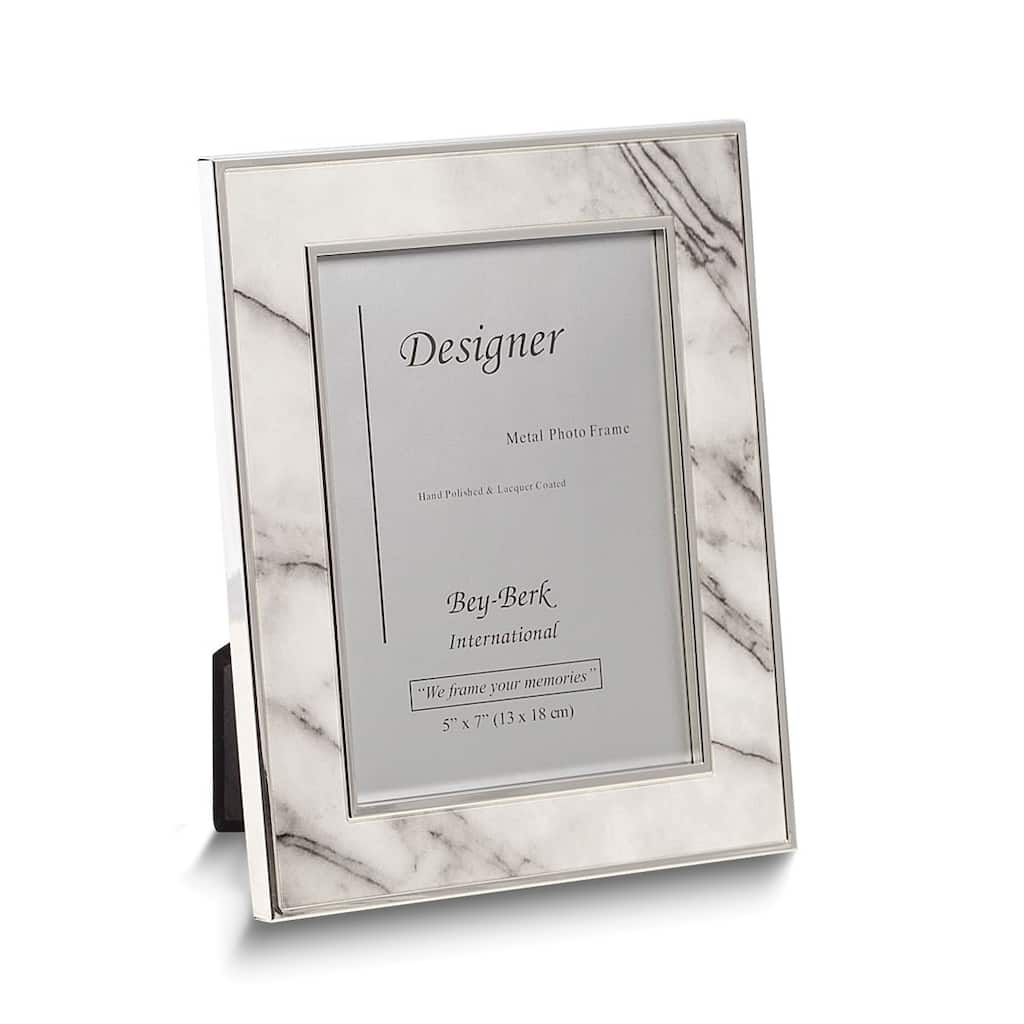 Curata Marble Design 5x7 Picture Frame with Easel Back