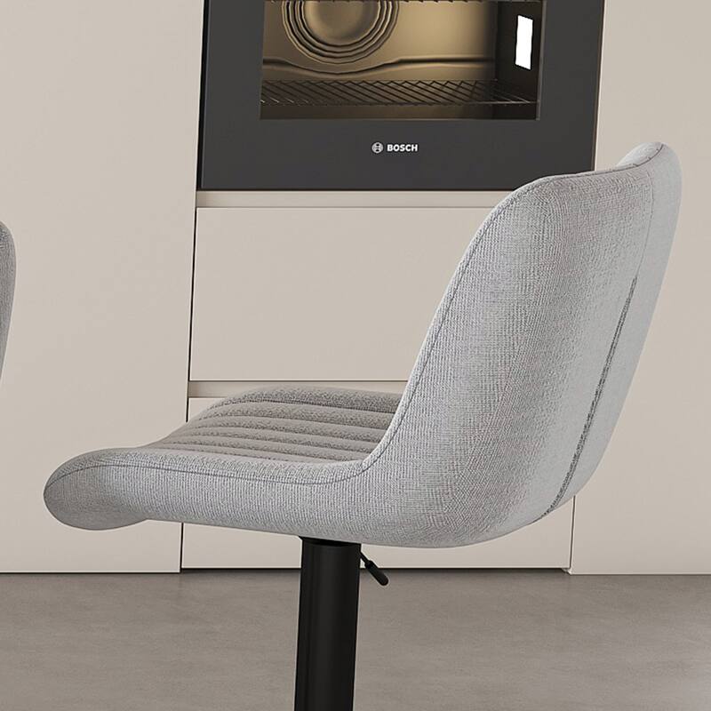 Counter Height Bar Stools Set of 2, Swivel Bar Stools with Adjustable Height, Kitchen Island Chairs with Footrest