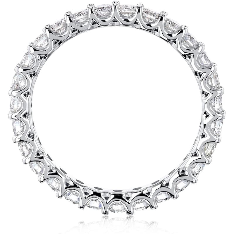 Annello by Kobelli 14k Gold Natural Diamond Deep U-Prong Eternity Ring (GH/I)