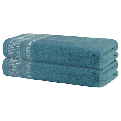 Cotton 2 Pack Towels, Comfort Washcloth, Resistant, Highly Absorbent and Quick Dry Bath Towel for Bathroom 28" x 56"