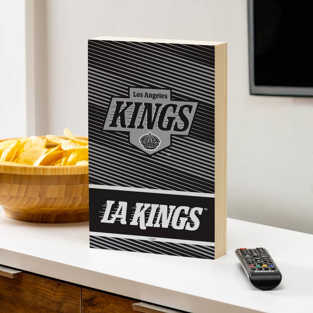 Los Angeles Kings Wooden Tabletop Mantel Shelf Sign