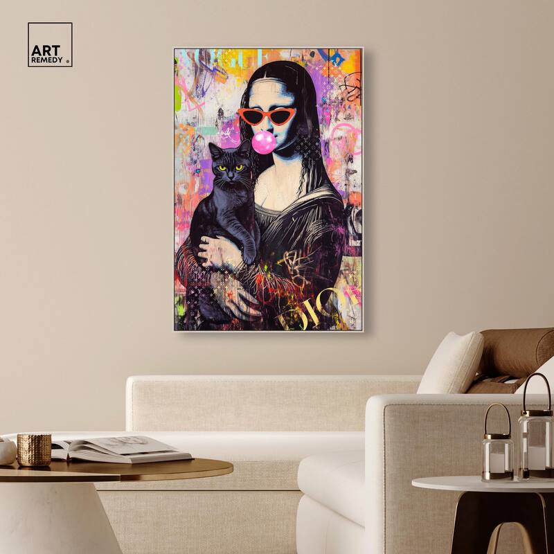Classical Gal and Her Companion Canvas by Art Remedy