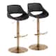 Option Black Faux Leather/Gold Metal