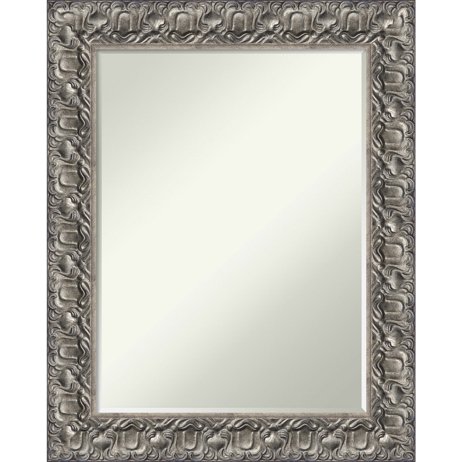 Petite Bevel Wood Bathroom Wall Mirror Silver Luxor Frame Silver Luxor  24 x 30 in Bed Bath  Beyond 36547510