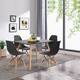 5 Pieces Dining Table - Black