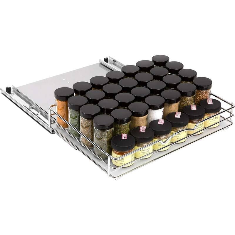 Hold N' Storage - Pull Out Cabinet Organizer for Spices, Cans - Heavy Duty with Lifetime Limited Warranty