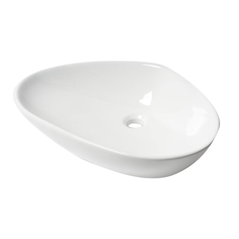 ALFI brand White 23" Fancy Above Mount Ceramic Sink