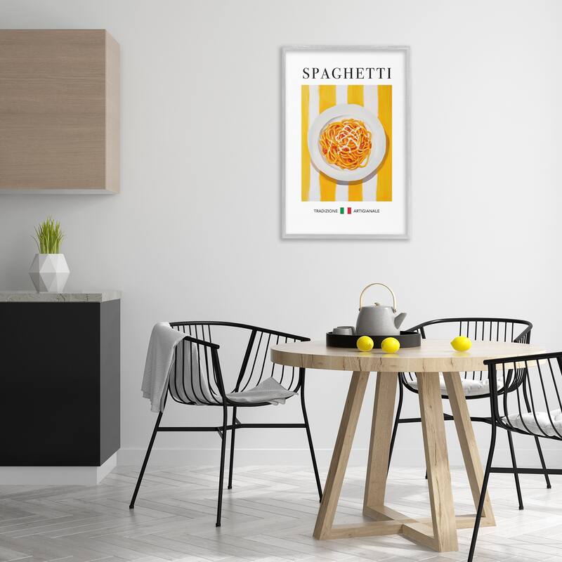 Stupell Traditional Spaghetti Pasta Framed Giclee Art Design By Andreas Magnusson