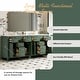 preview thumbnail 3 of 7, 72" Bathroom Vanity with Ceramic Sink, Freestanding Double Cabinet with 8 Drawers, Solid Wood Frame & Storage