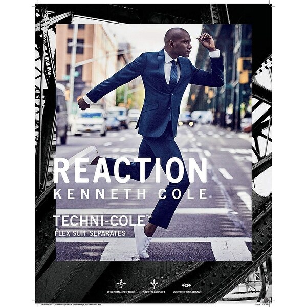 Kenneth Cole REACTION Mens Stretch Slim Fit Suit
