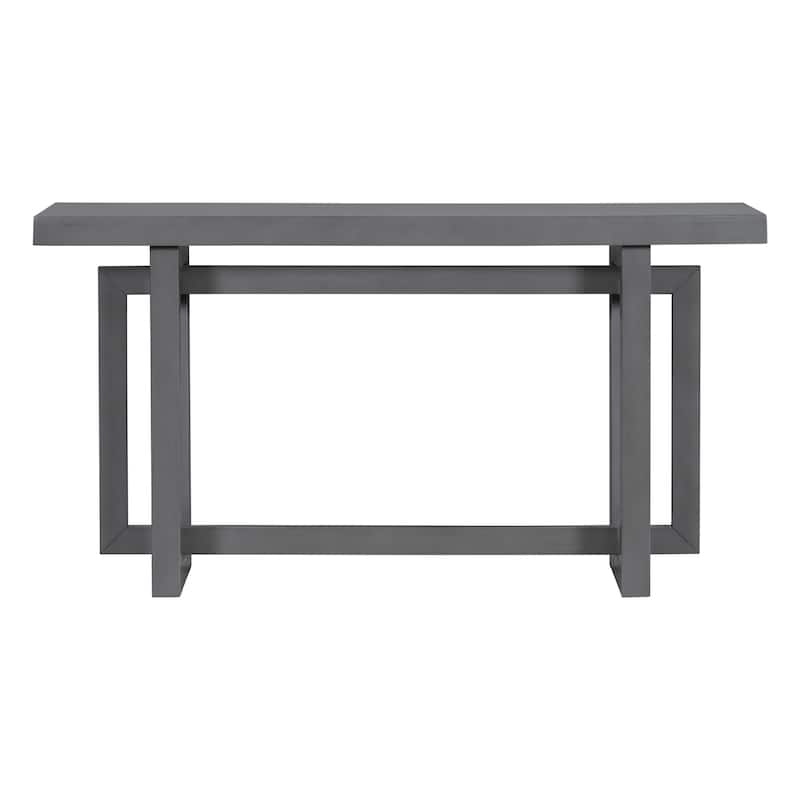 Contemporary Console Table with Wood Top, Extra Long Entryway Table for Entryway, Hallway, Living Room, Foyer, Corridor