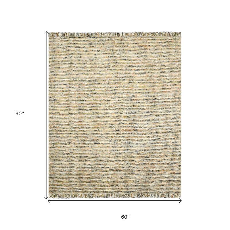 HomeRoots Striped Lodge Rectangle Area Rug - 90.00 in. x 60.00 in. x 0.40 in.