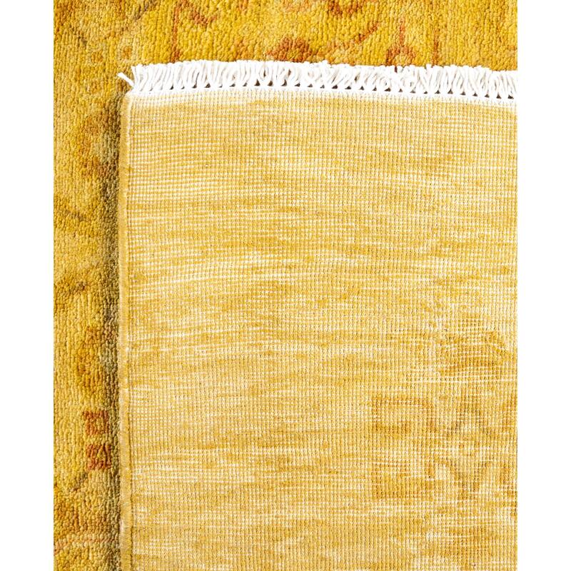 Overdyed One-of-a-Kind Hand-Knotted Area Rug - Yellow - 4' 1" x 6' 2"