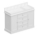 preview thumbnail 7 of 17, Modern Dresser Table Dresser with 4 Drawers and Cabinets Nursery Changing Station with Safety Guard Rail and Large Storage