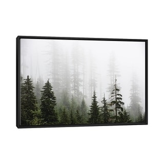 iCanvas "Misty Woods Forest Mountain Trees" by Nature Magick Framed ...