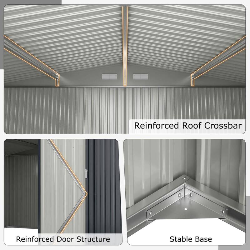 Costway 12 x 9.8 FT Outdoor Storage Shed All-Weather & Rustproof - See Details