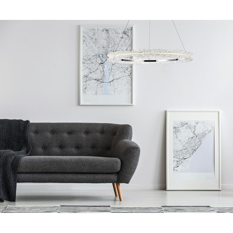 Layla LED 34-Inch Pendant - N/A - Gold