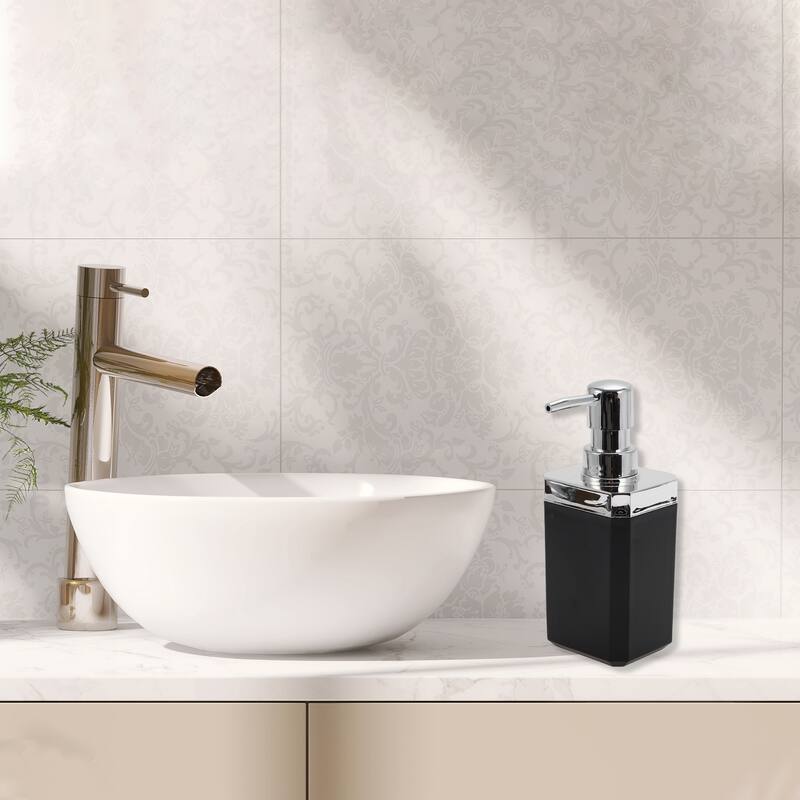 Fashion Soap Pump Dispenser Set for Bathroom for Laundry Rooms 1 Set - Black