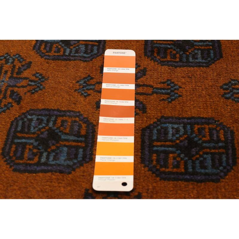 ECARPETGALLERY Hand-knotted Uzbek Kargahi Burnt Orange Wool Rug - 5'5 x 7'8