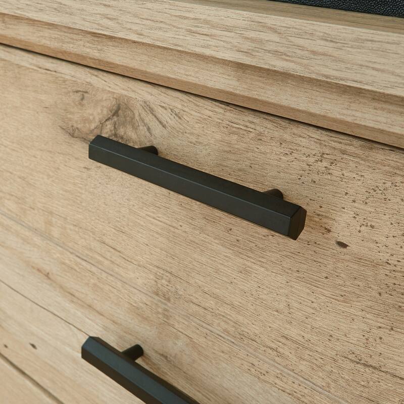 Engineered Wood Farmhouse Lateral File with a Lockable Drawer, Brown