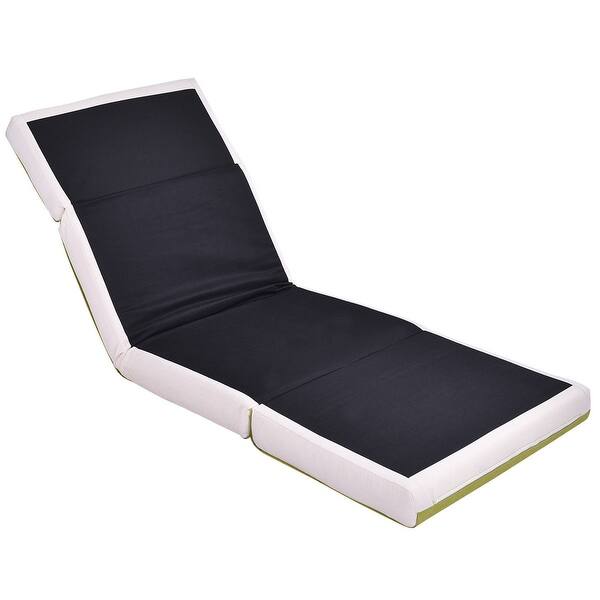 Shop Costway Fold Down Chair Flip Out Lounger Convertible Sleeper