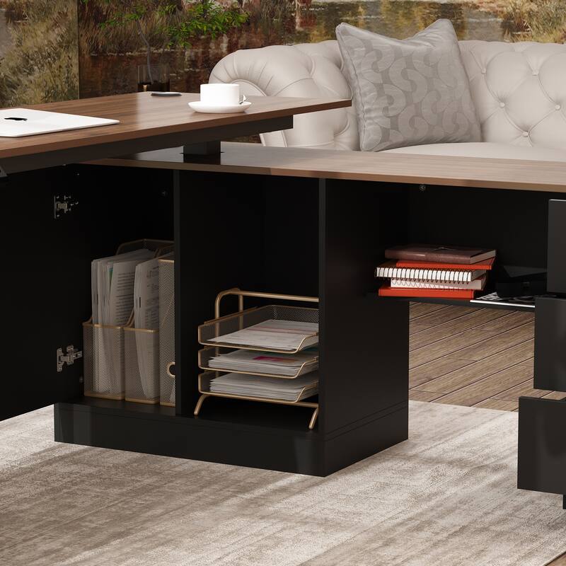 63"W Versatile Standing Desk Aesthetic with Height Customization Table